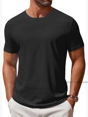 Men's Short Sleeve Crew Neck Classic Basic Tee Shirt